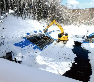 剣淵川改修工事イパノマップ川地区