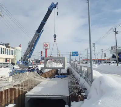 旧永山3号川上流1号幹線その6下水道新設工事